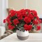 8-Pack 18" Real Touch Vibrant Red Geranium Bushes – Lifelike Artificial Flowers with 7 Fronds for Indoor & Outdoor Home & Garden Décor – Durable Faux Red Geraniums